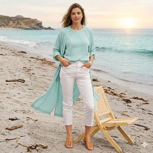 J. Jill Crisp White Cropped Jeans